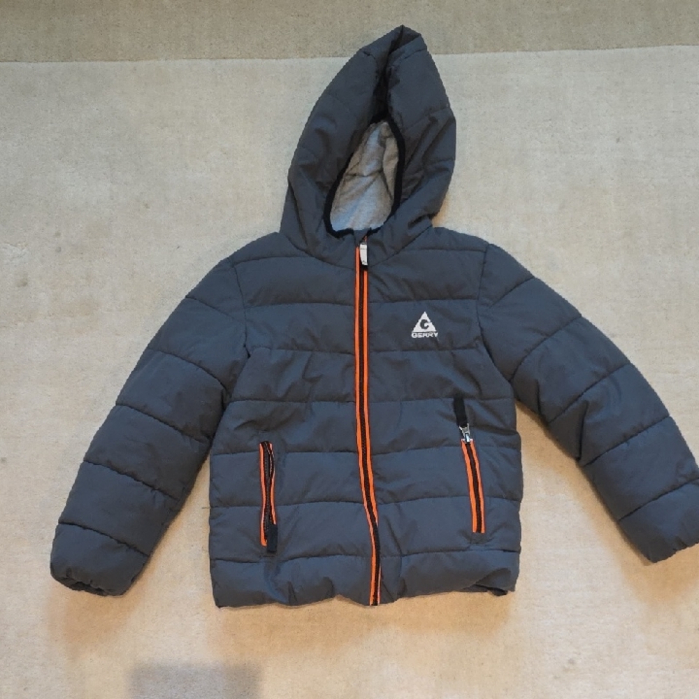 Gerry Weber Gray Hooded Jacket with Orange Details